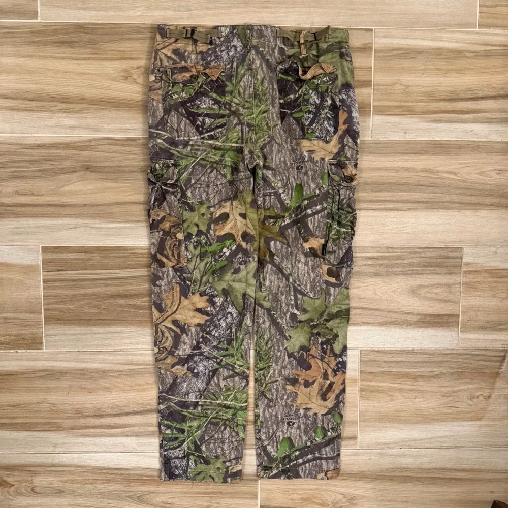Vintage Mossy Oak Camo Cargo Pants 34x34 - 100% Cotton Stealth Weave Pant
